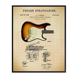 Impresión De Patente Fender Stratocaster - Guitarra Fender 