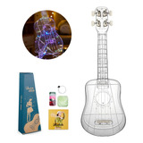 Ukelele Soprano De 23 Pulgadas, Color Transparente