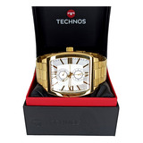 Relógio Technos Masculino Quadrado Dourado 6p23am/1k 