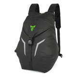 Casco Integral, Mochila Impermeable Para Motocicleta Green