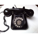Telefono Antiguo Baquelita Negro Excelente 1940 - No Envio