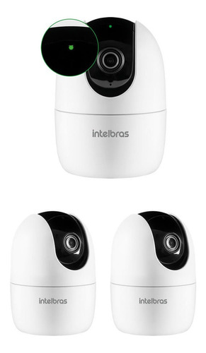 Kit 3 Câmeras Wi-fi Inteligent 360° C/alarme Im4 C Intelbras