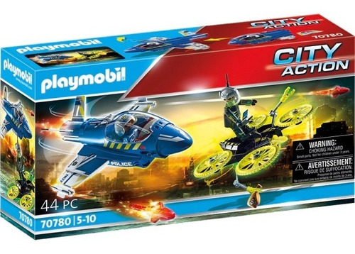 Playmobil Jet Policial Persecucion De Dron City Action 70780