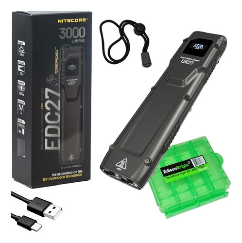 Nitecore Edc27 3000 Lumen Usb Recargable Cuerpo Delgado Plan