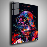 Cuadro Metálico Darth Vader Abstracto Star Wars  Arte 40x60