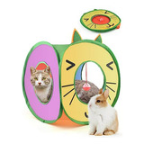 Cubo Gato Bissap Pop Up, Casa Juego Plegable Con 4 Agujeros 