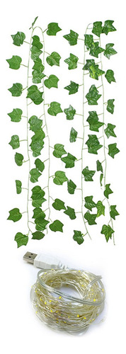 Guirnalda De Hojas Verdes Artificiales Para Decoración Ivy