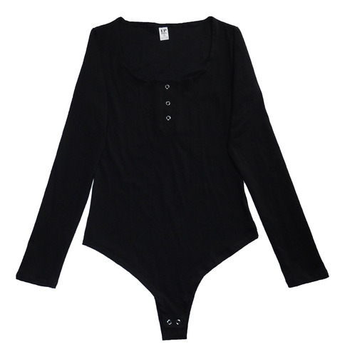 Blusa Body Escotado Licra Mujer Escote Con Broches Moda