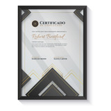 Moldura Para Diploma Quadro A4 Certificado Com Vidro Poster