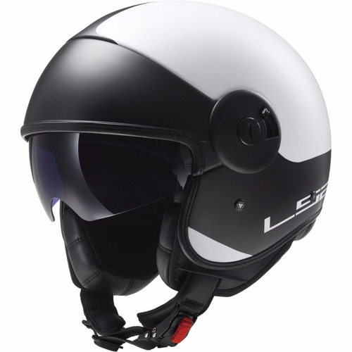 Casco Abierto Ls2 Via Cabrio 597 Negro Blanco En Fas Motos