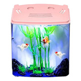 Aquário Sunsun Ats-220 Led Beteira 5,5l Betta Rosa Bivolt