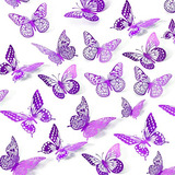 Decoración De Pared De Mariposas 3d, 48 Piezas, 4 Estilos, 3