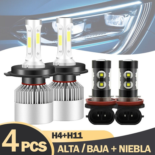 Kit Faros Led 8000lm Luz Alta Y Baja/niebla Para Nissan