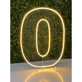 Número Neon Led 50cm De 0 Ao 9 Luminoso Aniversários-1 Un