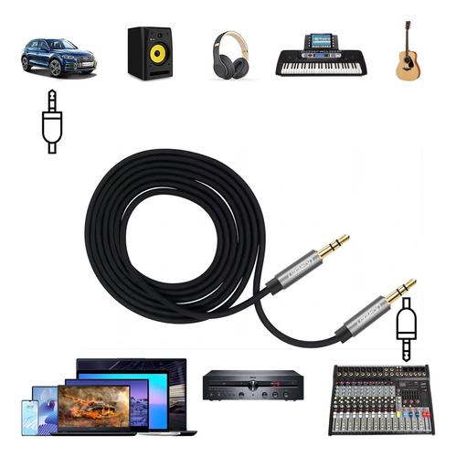Cable Auxiliar De Audio 3.5 Mm Stereo 5 Metros Mp3 / Ugreen 