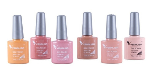 Venalisa®colección Nude Pack 6 Esmaltes Permanentes 7.5ml