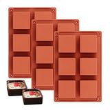 Molde Chocolate Cuadrado, Paquete De 3 | 2 Enchufes X 1 Ench