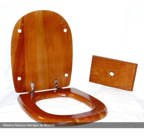 Asiento De Cedro Para Inodoro Y Tapa Deposito Madera Maciza 