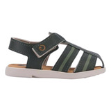 Sandália Cartago Infantil Masculina Tulum Verde Macia Velcro