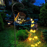 Lámpara Solar Para Jardín Con Forma De Mariposa, Luz Solar P