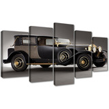 5 Cuadros Rolls Royce Auto Lujoso Antiguo Hogar Art 150x84cm