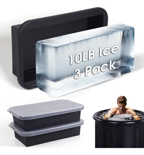 Molde De Bloque De Hielo Extra Grande Para Baño De Hielo, Ac