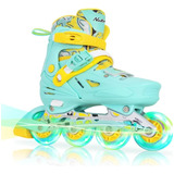 Patines Para Niños Con Ruedas Iluminadas, Kit De Protección 