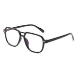 Lentes Ópticos Descanso Filtro Azul Oversized Aviator Black