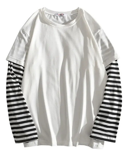 Camisa De Manga Larga A Rayas De Color[u]