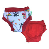 Cueca Algodão Desfralde 7 Camadas Absorvente Kit 2und Pirata