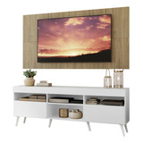 Rack C/ Painel Sup Tv 65 Retrô Londres Multimóveis V3347 R Cor Rustic/branco