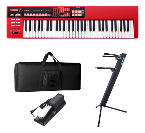 Teclado Roland Xps10 Sintetizador Xps 10 Vermelho + Kit