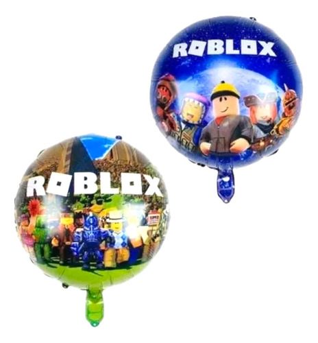 2 Globos Metalico Roblox 18 Pulgadas Calidad Helio