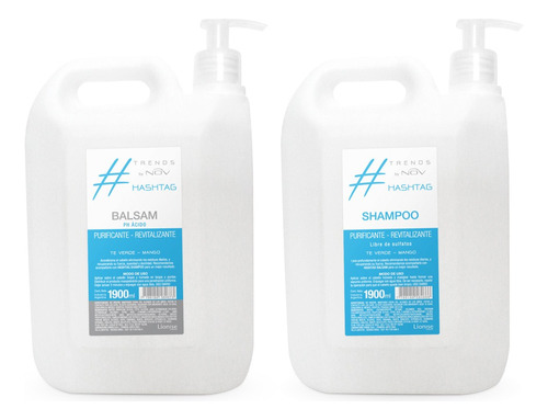 Shampoo + Balsamo Hashtag Sin Sulfatos X 1900 Nov