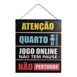 Quadro Corda 4 Placas Quarto Gamer Jogo Online Não Tem Pause