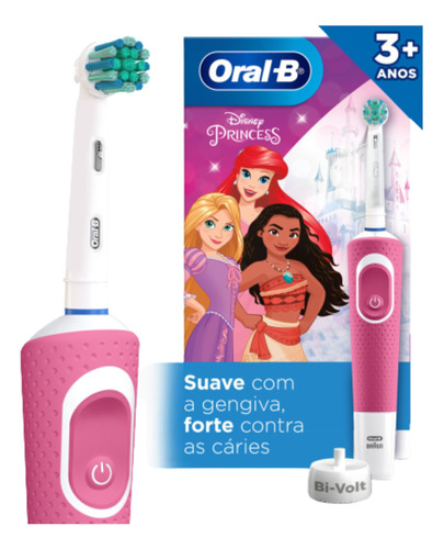 Escova Dental Elétrica Infantil Princesas Kids Oral-b Bivolt