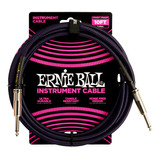 Ernie Ball Cable Para Instrumento 3,05 Mts Negro - Purpura
