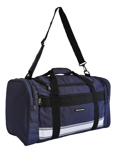 Mala Grande Masculina Bolsa Espaçosa De Mao E Ombro Cor Azul-marinho 0923