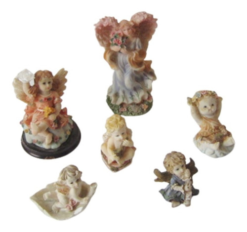 $ 6 Figura Angel Querubin Serafin Decora Vintage Exclusiva.