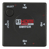 Switch Multipuerto Hdmi 3 Entradas Y 1 Salida Con Selector