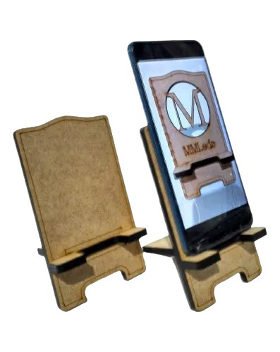 Kit 04 Peças Porta Celular Suporte Para Celular De Mesa Mdf