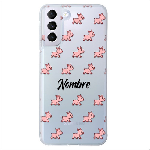 Funda Para Samsung Galaxy Cerditos Personalizada Nombre