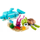 Lego Creator 3 En 1 Delfin Y Tortuga Animal 137 Pcs 31128 Ed