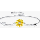 Joyeria Mujer Pulsera De Plata 925 Pulseras Girasol Letras