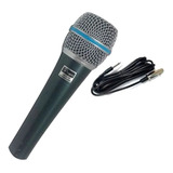 Microfono Dinamico Parquer Sn57b Funda Y Cable Tipo Sm57b