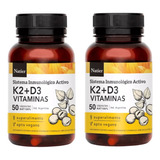 Vitaminas K2 + D3 Natier Sistema Inmunológico Sup Vegano X2