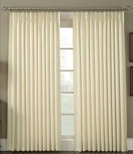 Juego De Cortinas Beige Para Ganchos 1.20 Ancho X 1.70 Alto 