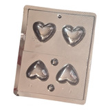 * Molde Para Chocolate 2 Corazones 3d Jabon San Valentin