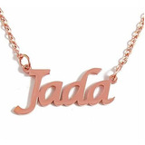 Kigu Jada Custom Name Collar Personalizado - Oro Rosa De 18c