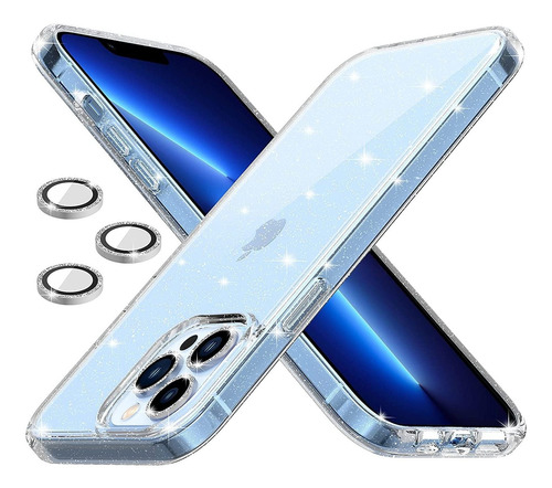 Funda Para iPhone 13 Pro Max 6.7 Protectores Camara Brillos